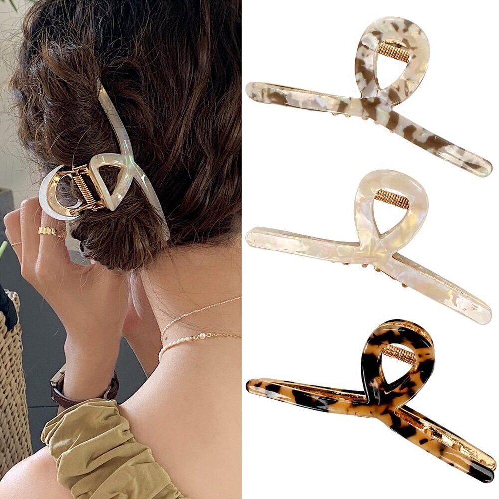 Big Butterfly Claw Hair Clips Set for Women Long Thick Hair 3 Pcs